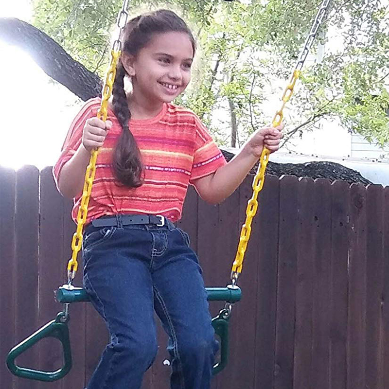 Trapeze Ayunan Anak Rantai Besi Hijau Hutan
